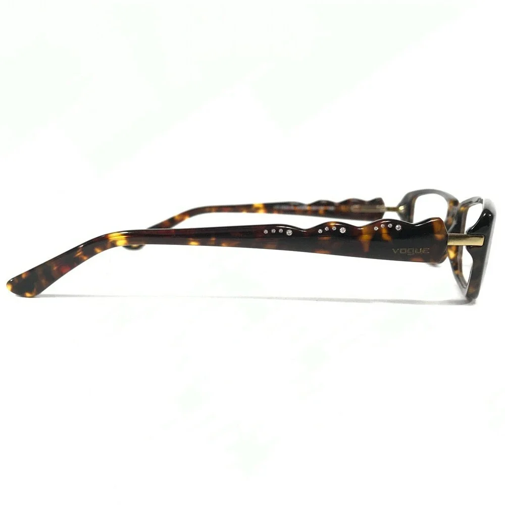 Vogue Eyeglasses Frames VO2690-B W656 Brown Tortoise Gold Crystals 52-15-135